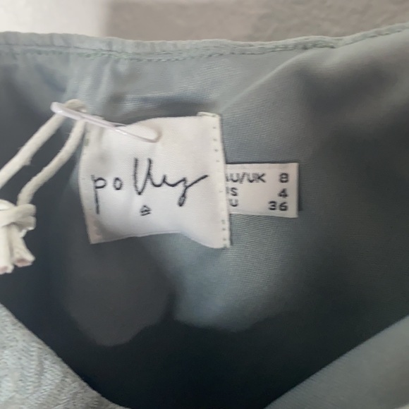 Textured paisley fabric, one  shoulder mini dress - Picture 5 of 5